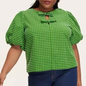 Women's Polka Dot Puff Short Sleeve Blouse kate spade new york x Target Large